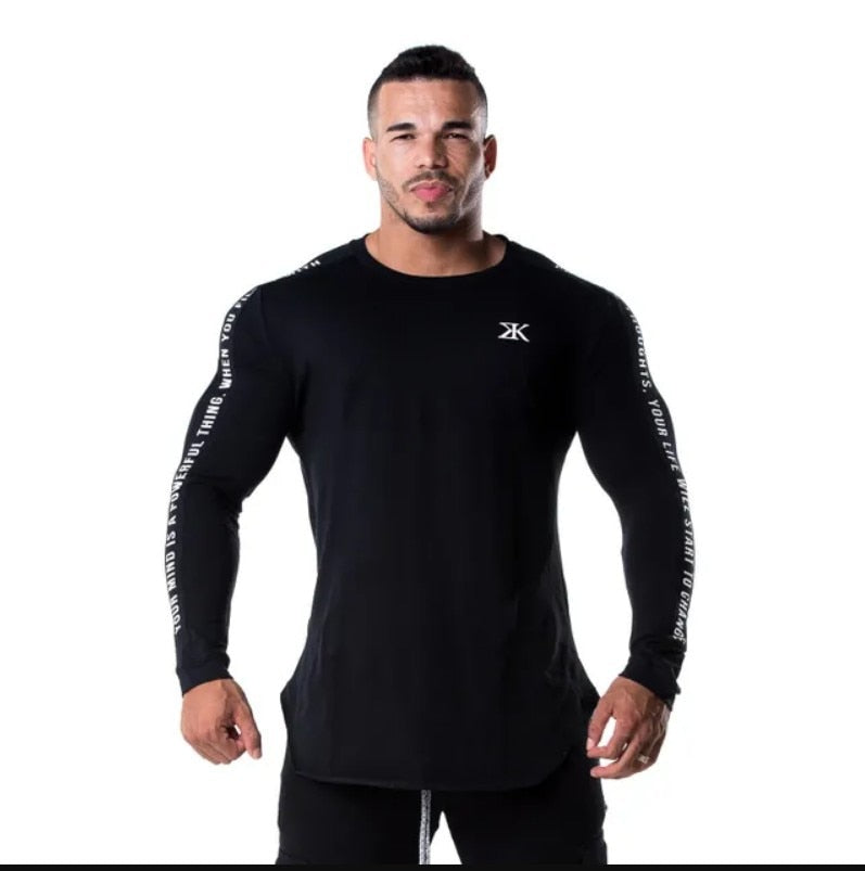 Camiseta Masculina Manga Comprida - Fitness e Casual