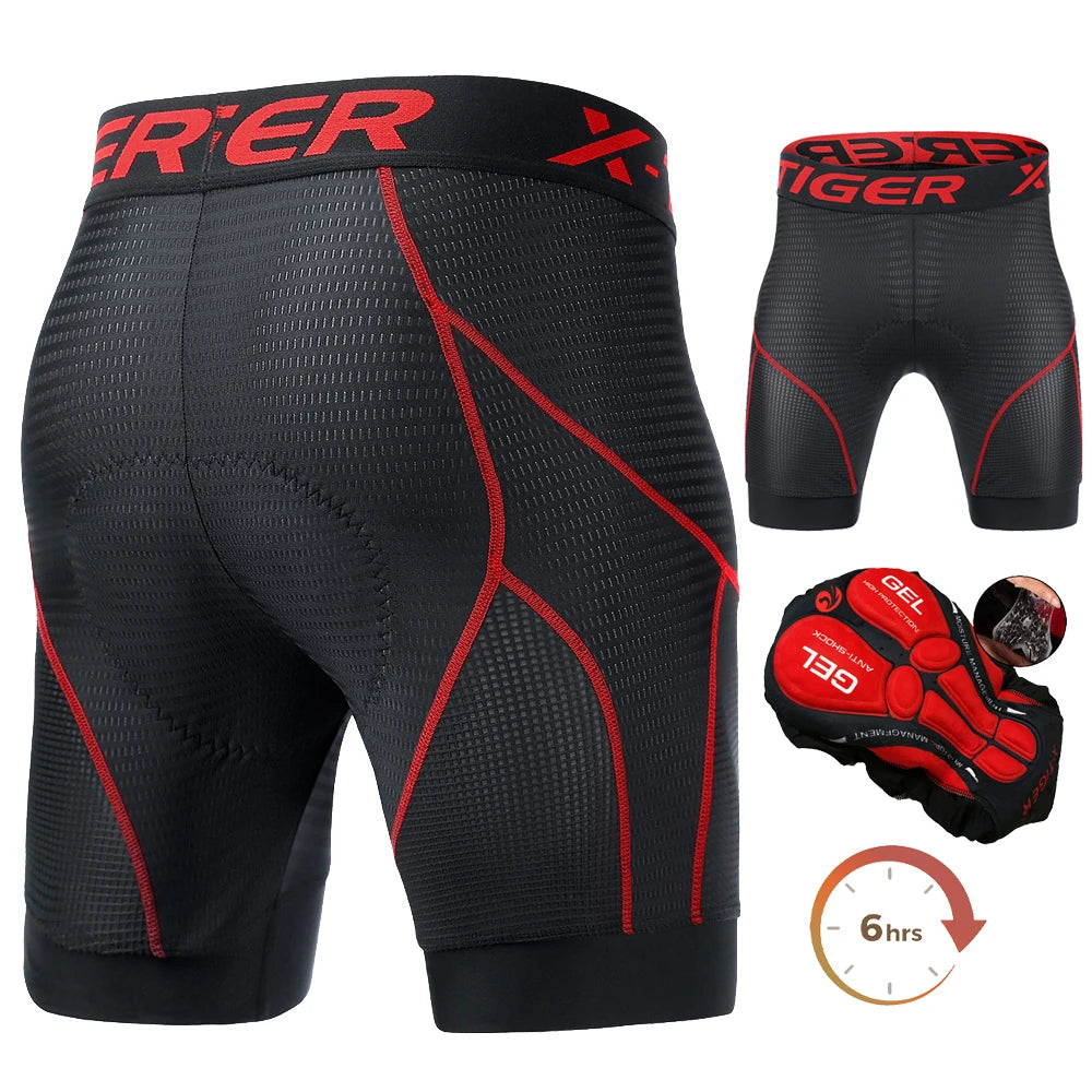 Shorts Acolchoados X-TIGER para Ciclismo - Keverest