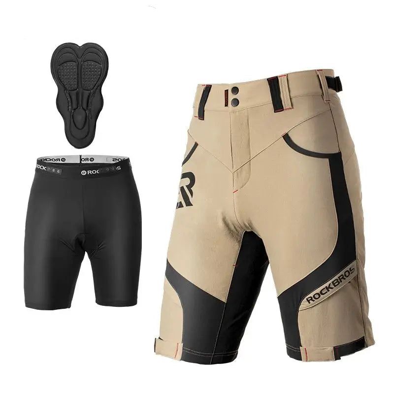 Calções Masculinos 2 em 1 com Almofada 4D - Keverest