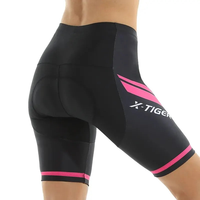 X-TIGER-Shorts de ciclismo feminino, gel 3D acolchoado, à prova de choque, MTB, bicicleta de montanha, calções de bicicleta, roupas de verão