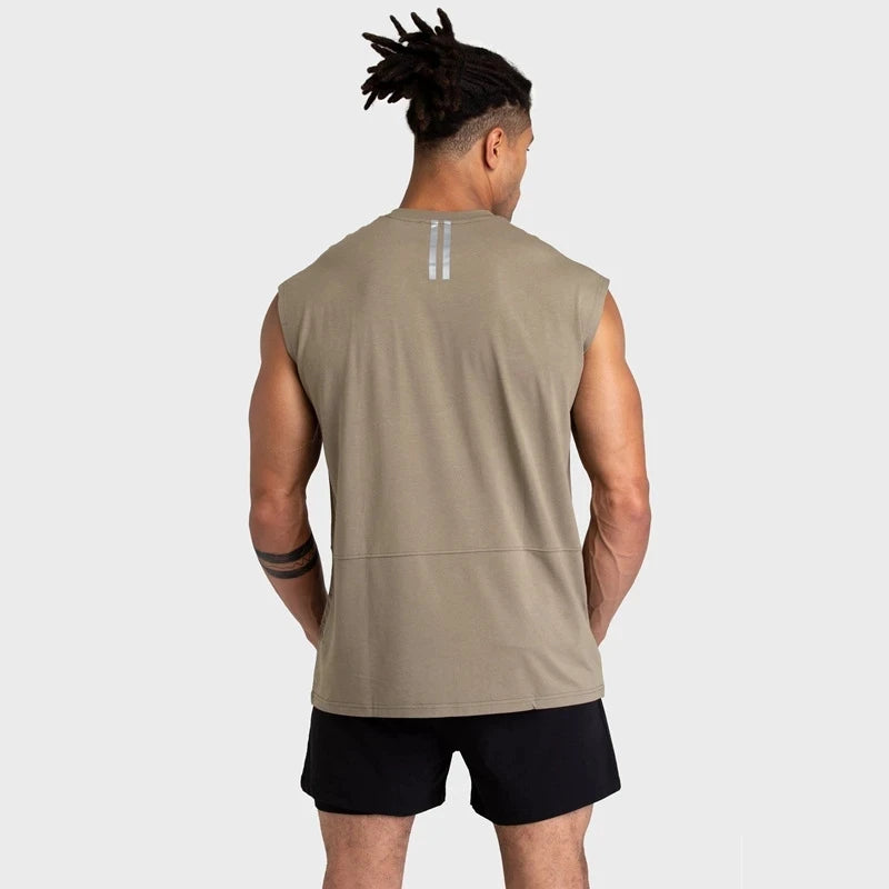 Camisa de Algodão sem Manga