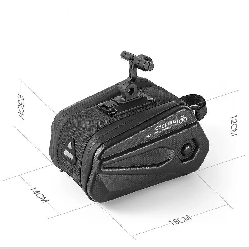 West biking bolsa de selim de bicicleta à prova d'água, tpu rígido, mtb, bicicleta de estrada, sob o assento traseiro, alforjes de liberação rápida, acessórios de bicicleta