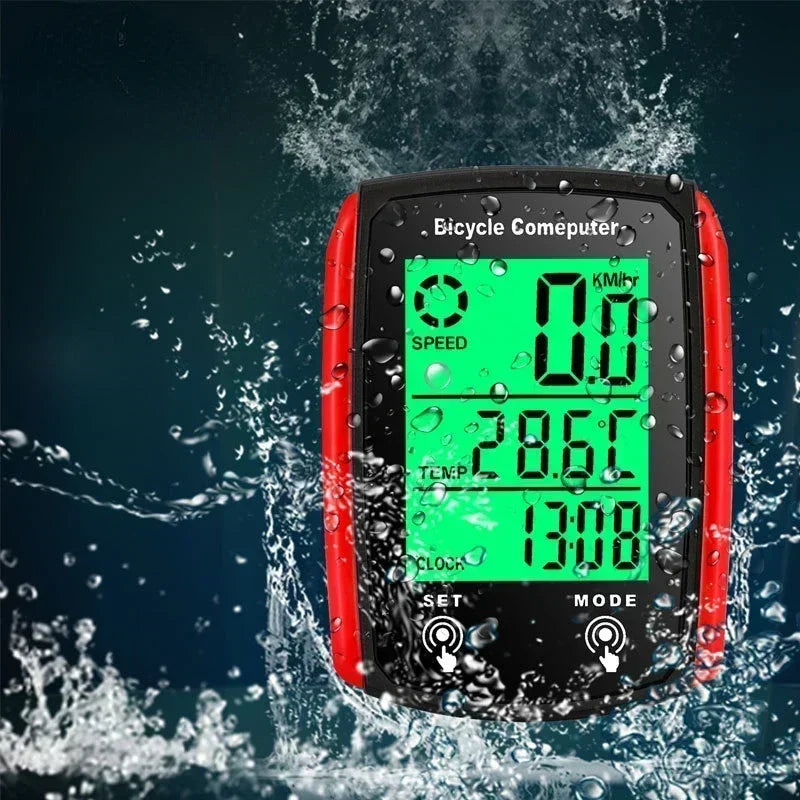 Computador de bicicleta com fio led digital velocímetro odômetro touchscreen ciclismo computador à prova dwaterproof água com luz de fundo