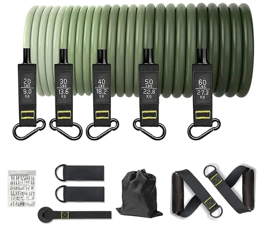 Bandas de resistência para homens e mulheres Corda de tração de tensão Exercício Fitness Home Gym Equipamento de treinamento de força