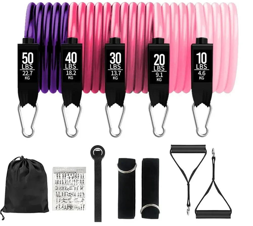 Bandas de resistência para homens e mulheres Corda de tração de tensão Exercício Fitness Home Gym Equipamento de treinamento de força