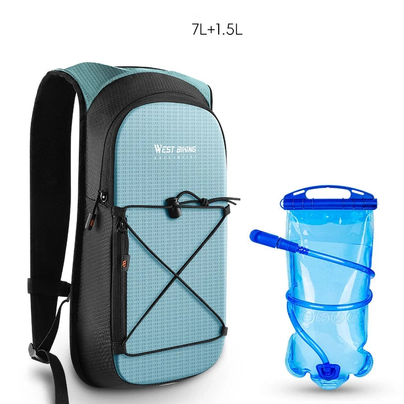 West biking 7l/16l ciclismo mochila respirável reflexivo escalada ao ar livre caminhadas hidratação mochila saco de armazenamento capacete da bicicleta