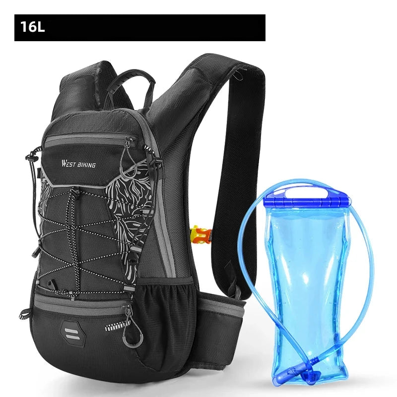 West biking 7l/16l ciclismo mochila respirável reflexivo escalada ao ar livre caminhadas hidratação mochila saco de armazenamento capacete da bicicleta