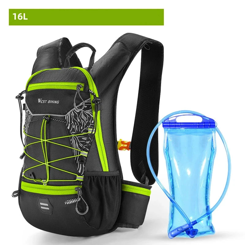 West biking 7l/16l ciclismo mochila respirável reflexivo escalada ao ar livre caminhadas hidratação mochila saco de armazenamento capacete da bicicleta