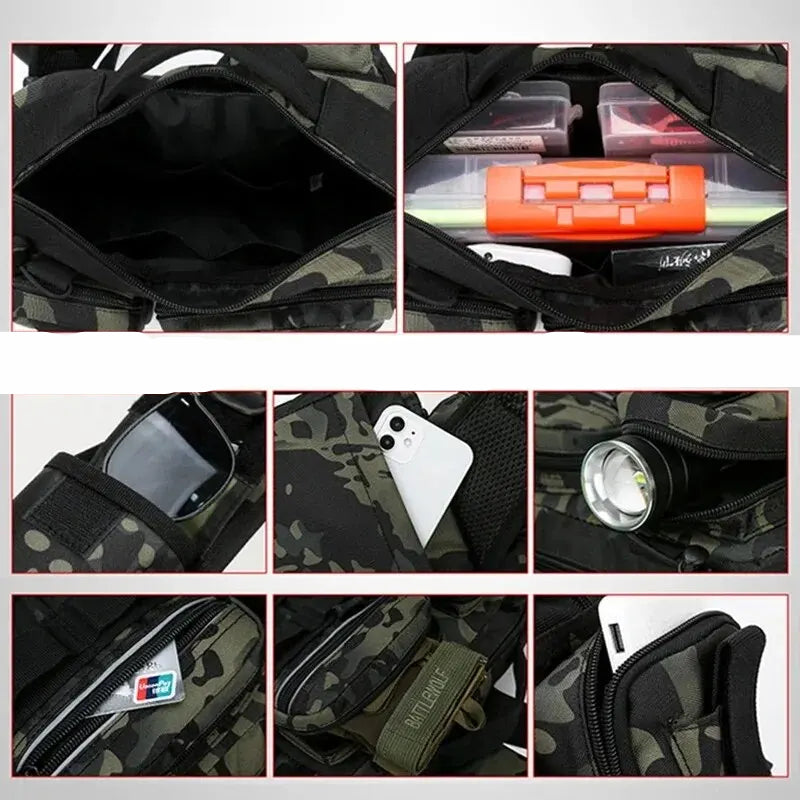 Mochila de Pesca Multifuncional Keverest com Suporte de Haste