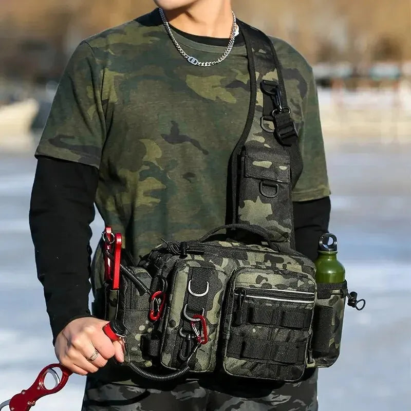 Mochila de Pesca Multifuncional Keverest com Suporte de Haste