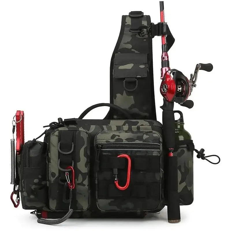 Mochila de Pesca Multifuncional Keverest com Suporte de Haste