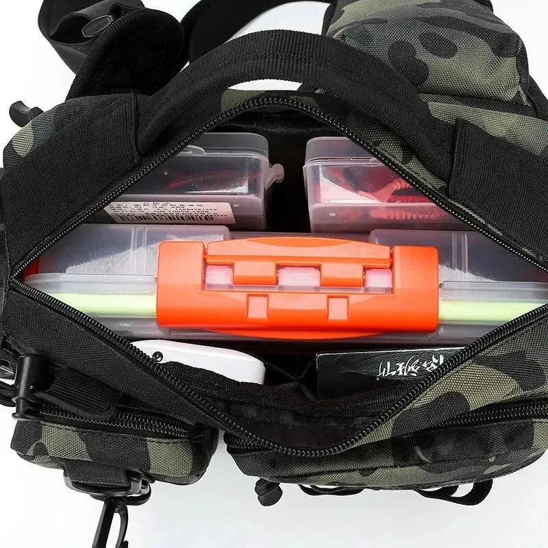 Mochila de Pesca Multifuncional Keverest com Suporte de Haste
