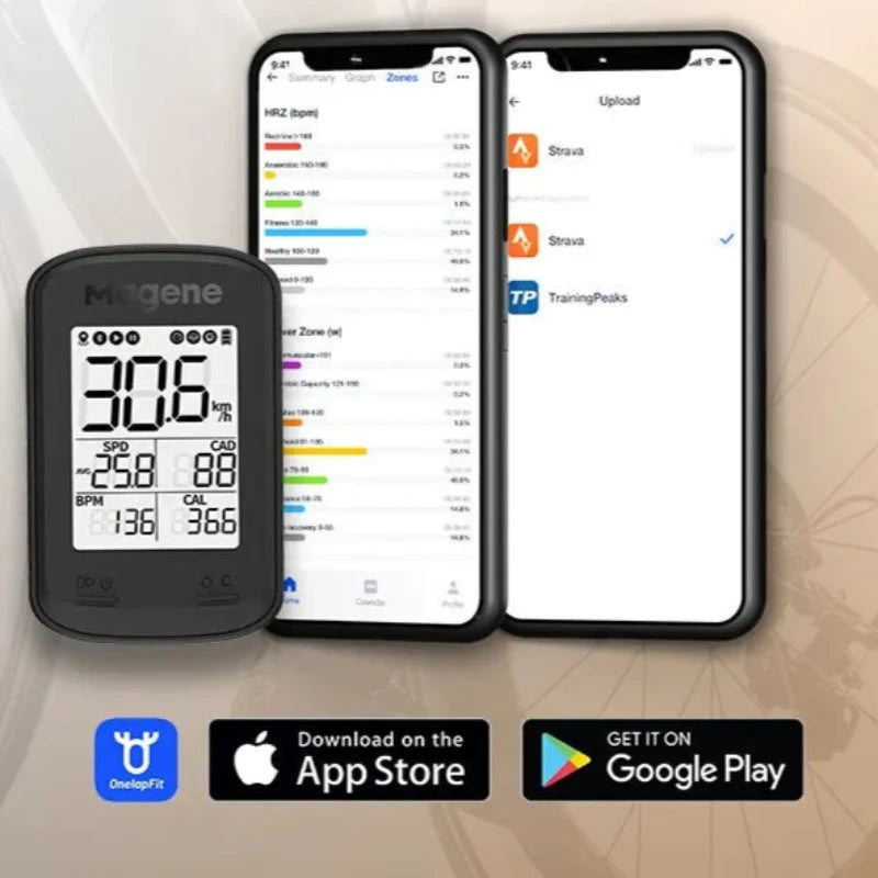 Computador de Bicicleta GPS Sem Fio Magene C206 Pro